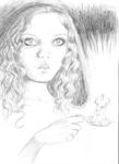 Jeune fille bougie